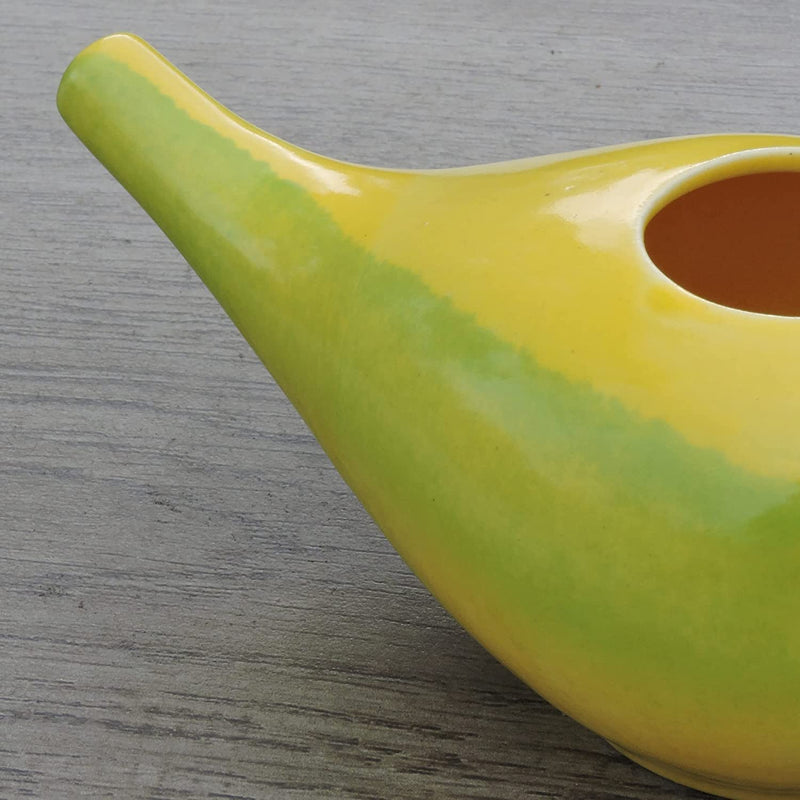Porcelain Ceramic Neti Pot for Nasal Cleansing | Natural Treatment for Sinus, Infection and Congestion Blue Color - BeesActive Australia