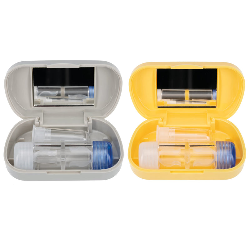 SPORTS WORLD VISION Travel Kit with Case for RGP Hard Contact Lenses | Mirror | Suction Remover | Yellow - BeesActive Australia