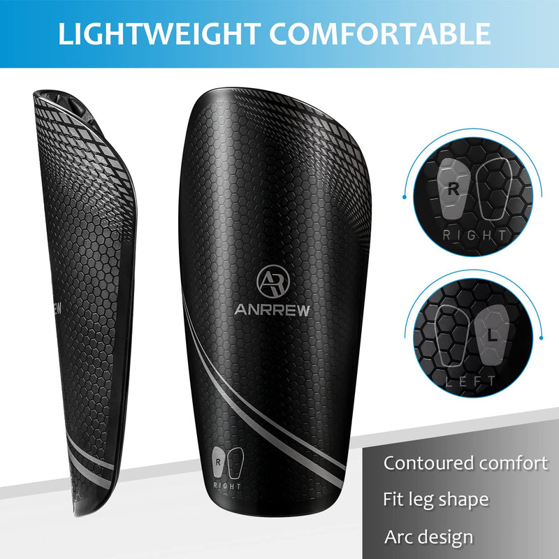Anrrew Soccer Shin Guards with Sleeves.for Kids Youth Adults Superlight shin Guards Pads,Protective Soccer Equipment Medium - BeesActive Australia