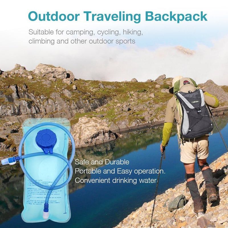 Monvecle Hydration Pack Water Rucksack Backpack Bladder Bag Cycling Bicycle Bike/Hiking Climbing Pouch + 2L Hydration Bladder Small Open 2L Blue Bladder - BeesActive Australia