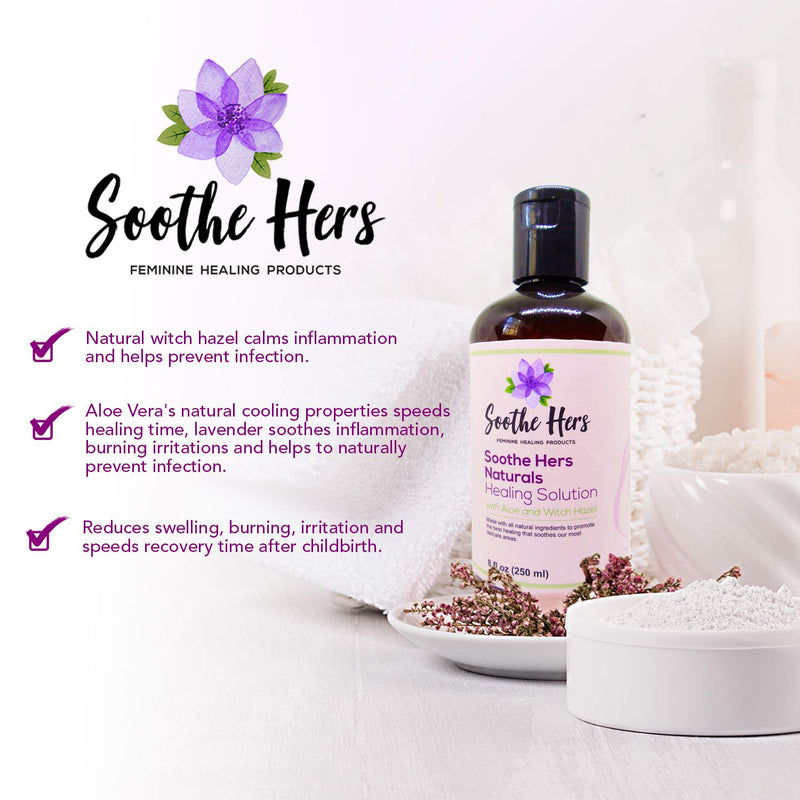 Postpartum Healing Solution by Soothe Hers | Natural Perineal Recovery & Care for Moms | Safe for Pregnancy | Labor & Delivery Bag | Birthing Prep | Baby Shower Gift | 8 oz - BeesActive Australia