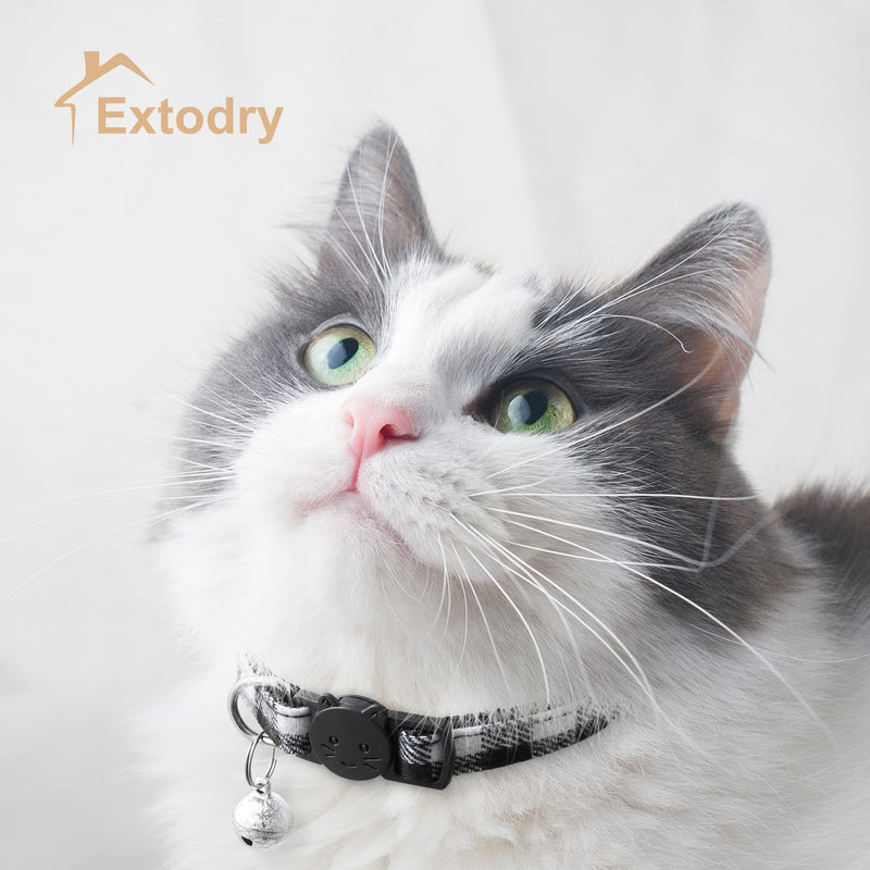 Extodry 6 Pack Classic Plaid Cat Collars with Bells - Breakaway Kitten Collar and Adjustable 7-12in,Cute Kitty Collar for Girl Boy Cats,Pet Gifts,Accessories,Supplies,Stuff 7''-12'' - BeesActive Australia