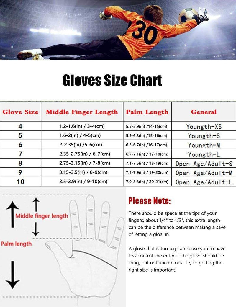 Soccer Goalie Gloves Goalkeeper Gloves with Fingersave , 3.5mm Strong Grip German Latex, Double Rip-Tab Strap, Keeper Gloves for Kids, Youth Pink leopard 6 - BeesActive Australia