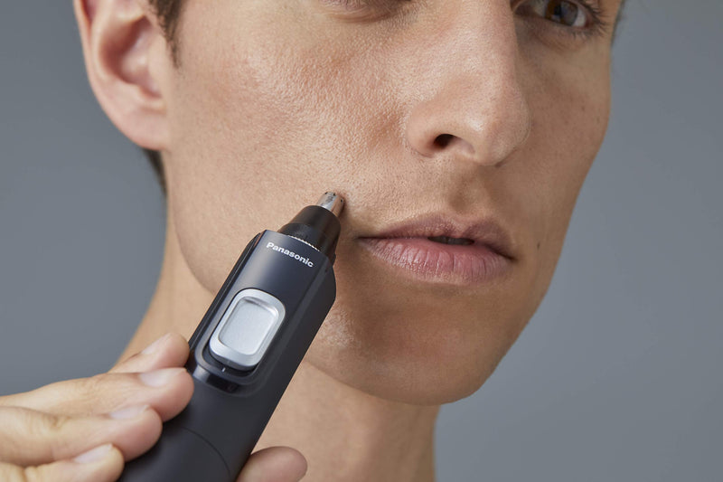 Panasonic Er-Gn300K503 Wet & Dry Nose Ear Brow Trimmer, Black, 3.8 x 3.4 x 16.4 cm - BeesActive Australia