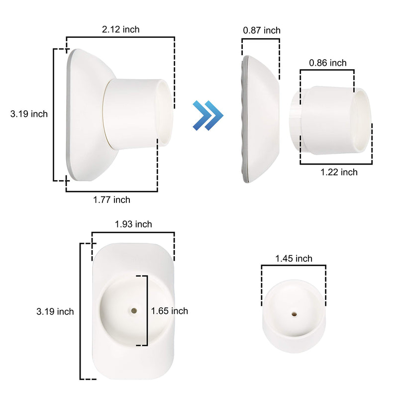 Baby Gate Extender Wall Protector - Pressure Mounted Gates Extension Kit Extends 1.1-3.5 inches Child Safety Gates and Protect Walls & Doorways from Pet & Dog Gates - Work on Stairs (White) White - BeesActive Australia