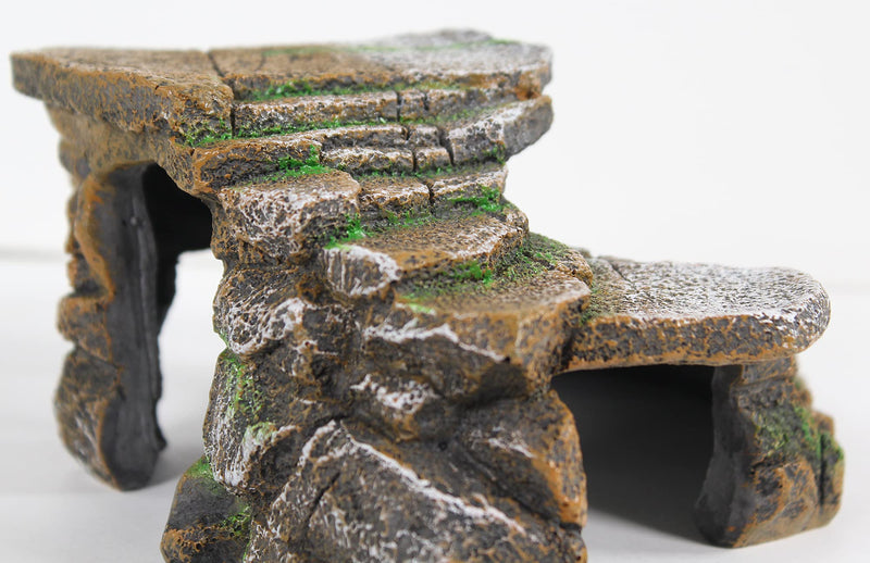 Penn-Plax Reptology Shale Step Ledge for Aquariums & Terrariums, Adds Hiding Spots, Swim Throughs, Basking Ledges for Fish, Reptiles, Amphibians, and Small Animals Medium - BeesActive Australia