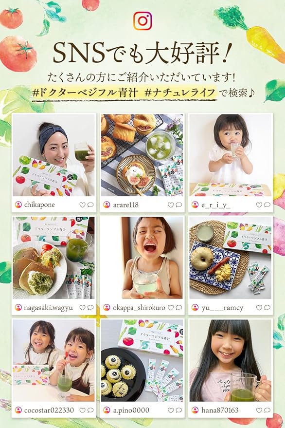 Nature Life Doctor Vegiful Green Juice, 30 Packets, Made in Japan, Barley Wakaba, Kale, Delicious, Green Juice, Additive-Free, 1 Box - BeesActive Australia
