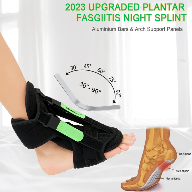 Mercase Plantar Fasciitis Night Splint Set, Planters Facetious Relief Kit with Night Splint for Men Women+Foot and Calf Stretcher Relief Plantar Fasciitis, Foot Drop, Achilles Tendonitis, Day&Night - BeesActive Australia