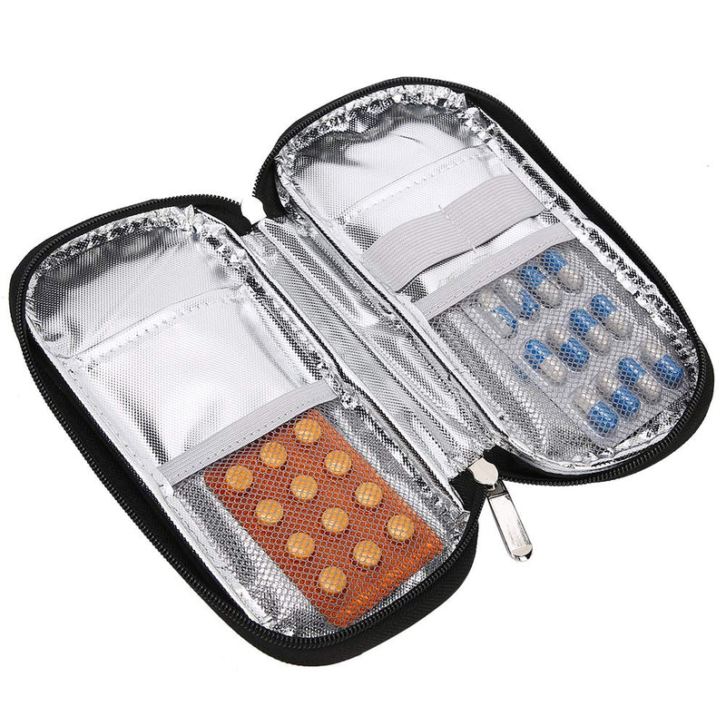 Insulin Cooler Travel Case, Portable Insulated Medication Cooler Bag for Diabetic Kit Insulin Pen Glucose Meter, 8.3 x 4.5 x 1.2in - BeesActive Australia