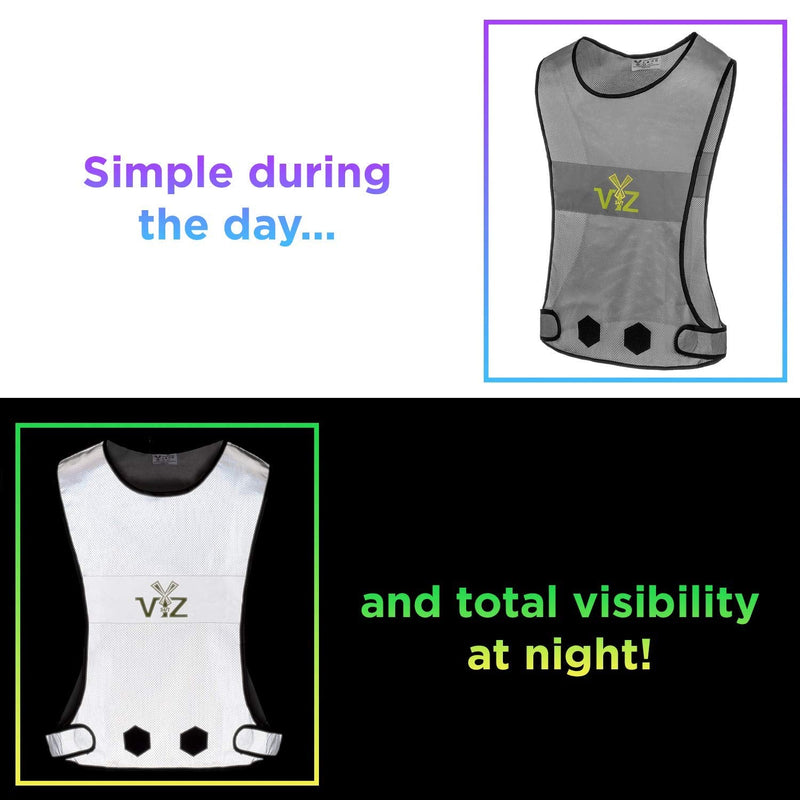 247 Viz Blaze Reflective Running Vest Safety Gear - 360˚ High Visibility Vest For Women & Men - Running, Walking, and Cycling Medium - BeesActive Australia