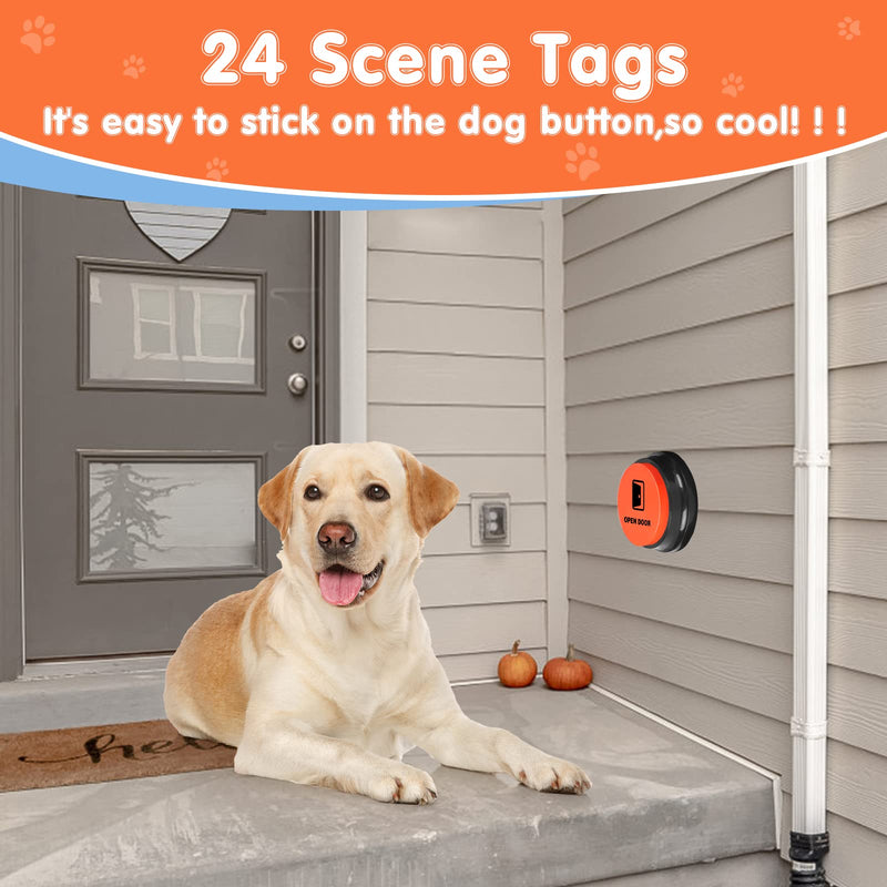 DCIAER Dog Buttons for Communication,Talking Buttons for Dogs,6 Recordable Sound Buttons + 24 Scene Patterns + Dog Button Mat，30 Second Recordable Answer Buzzer for Pet Sound Training Toy - BeesActive Australia