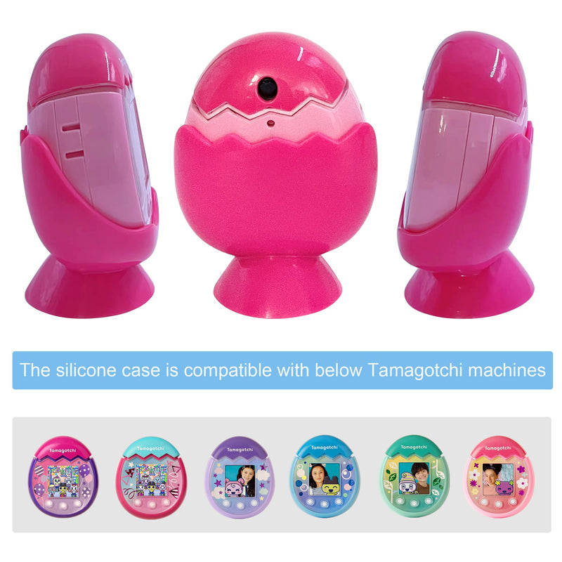 Leo Tube Desktop Dock Cradle Stand for Tamagotchi Pix Interactive Pet Machine with Camera, Holder Stand Compatible with New Tamagotchi Pix Electronic Pet Accessory (Only Holder Stand) (Pink-Pink) Pink-Pink - BeesActive Australia
