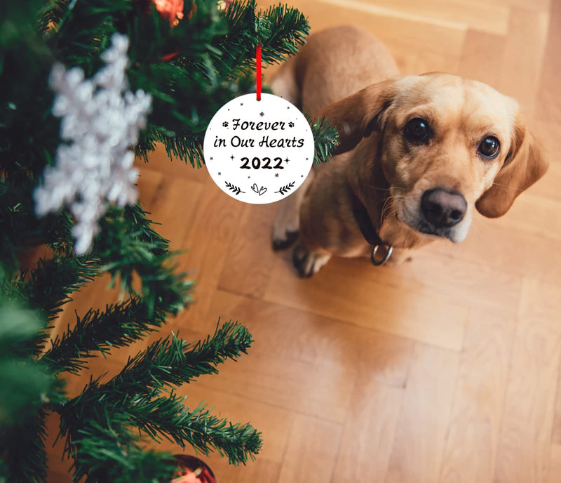 WaaHome Picture Frame Dog Memorial Christmas Ornaments 2022, Forever in Our Hearts Pet Memorial Ornaments for Christmas Tree, Pet Memorial Gifts, Sympathy Remembrance Gifts for Loss of Dog Cat Pet - BeesActive Australia