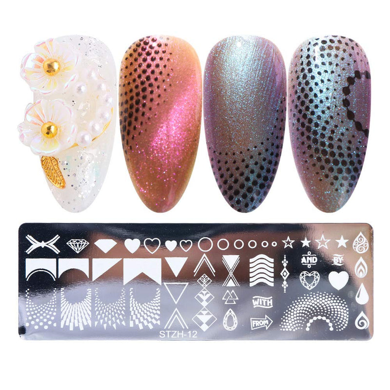 Wokoto 6Pcs Nail Art Stamping Plates Set With Unicorn Flower Honeybees Design Nail Image Stamper Template For Nail Salon Manicure Accessories KIT2 - BeesActive Australia