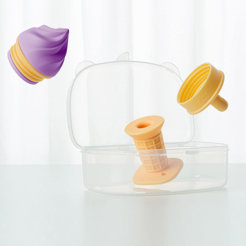 Smily Mia Freezer Teether for Babies 12-18Months,Freezable Ice Cream Toy for 6-12Months Babies,Cold Water Soother for 3-6Months for Teething Pian Relief,Grape Purple grape purple - BeesActive Australia