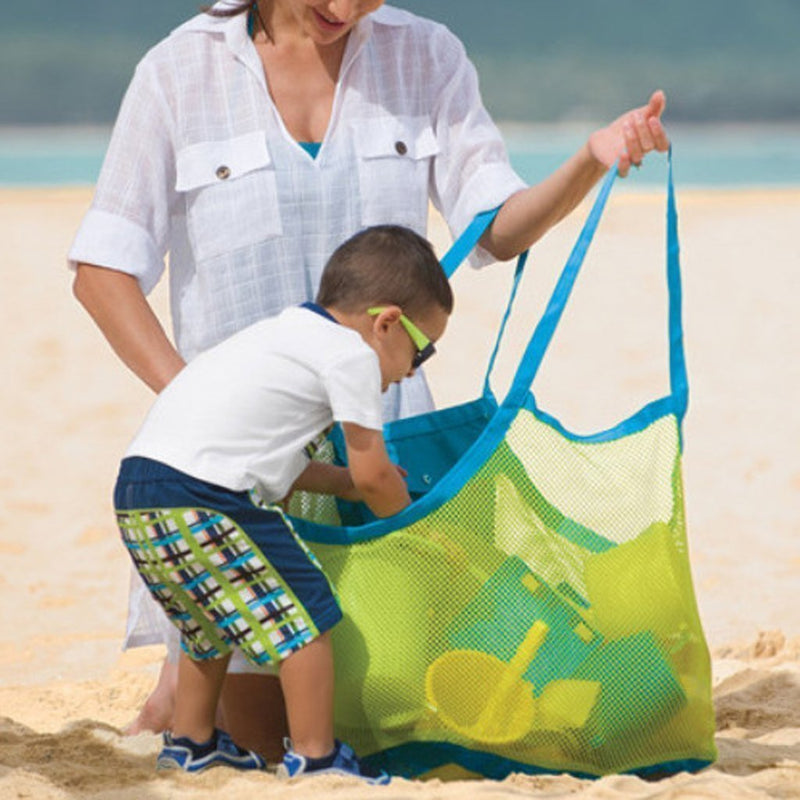 Yookat Beach Mesh Tote Bag Beach Toys/Shell Bag Stay Away from Sand for The Beach, Pool, Boat - Perfect for Holding Childrens' Toys (XL Size) - BeesActive Australia