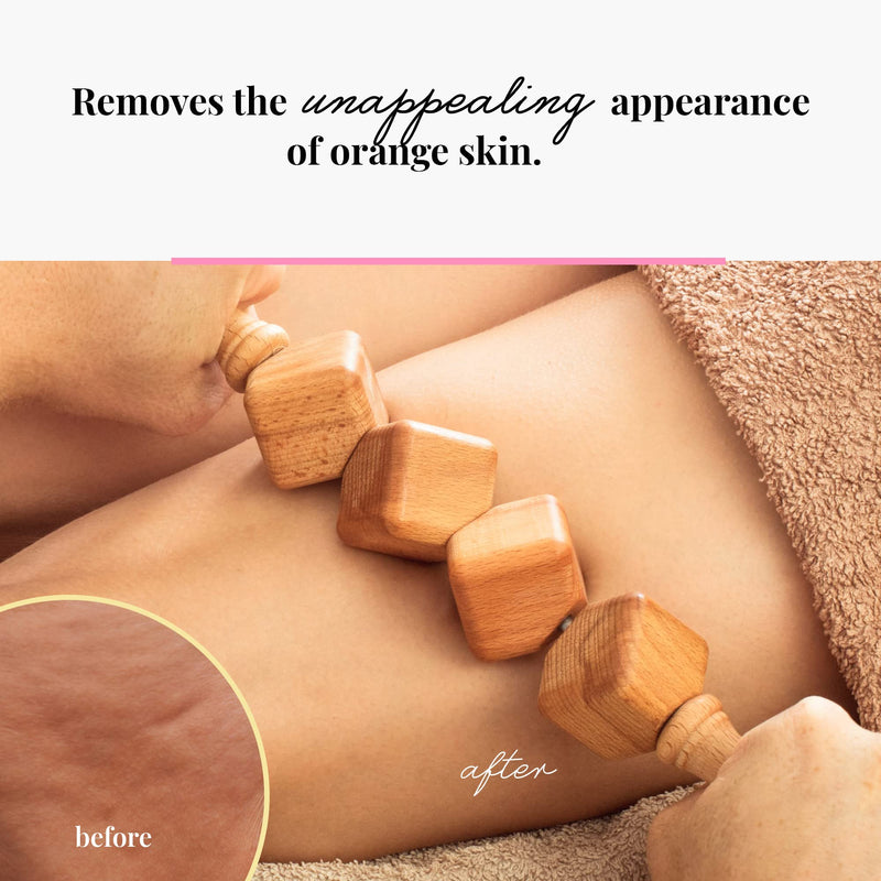 Tuuli Accessories Anti Cellulite Massage Roller Dice Roller Tool Massager Maderotherapy Wooden 40 cm - BeesActive Australia