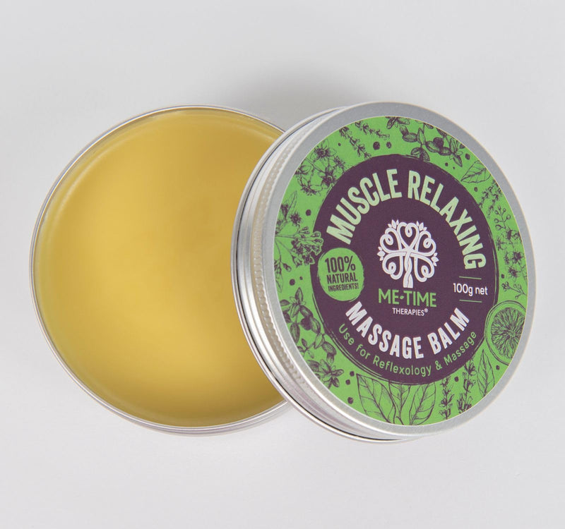 Muscle, Relax, Massage, Balm, Reflexology, Balm, (Aromatherapy Oils -Lavender, Marjoram, Juniper Berry & Black Pepper) 100 g, Me-Time, Therapies - BeesActive Australia