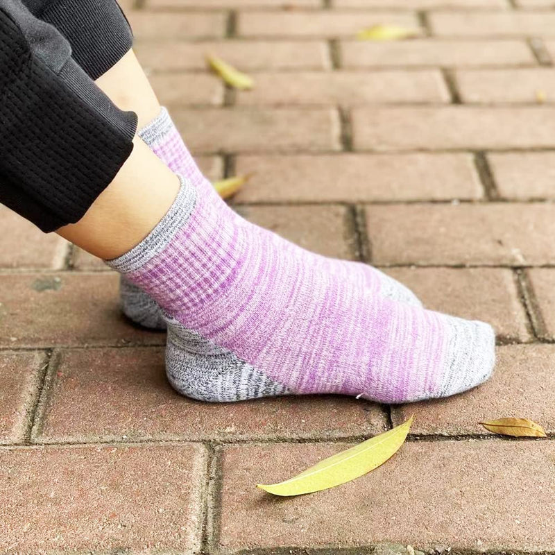 Women's Hiking Walking Socks,Multipack Outdoor Recreation Socks,Performance Wicking Cushioned Cotton Gym Athletic Crew Socks Size 6-10 (3 Pairs) - BeesActive Australia