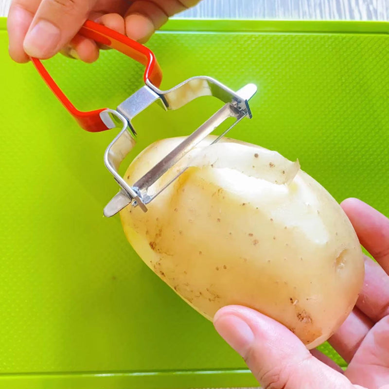 Potato, vegetable, apple peeler, fruit, carrot, vegetable, potato peeler, Y-shaped stainless steel peeler, ergonomic non-slip handle and sharp blade, good durability (Red) Red - BeesActive Australia