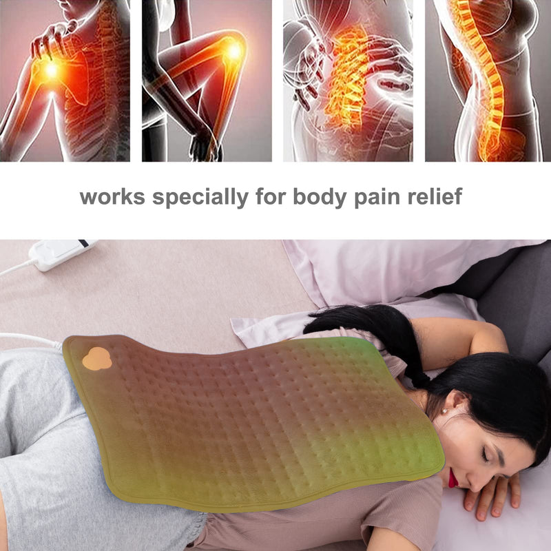 Electric Heat Pad - Heating Pads for Back Pain Relief, Auto Shut Off Heated Pad, Machine Washable 30x60 cm (Royal Blue) Royal Blue - BeesActive Australia