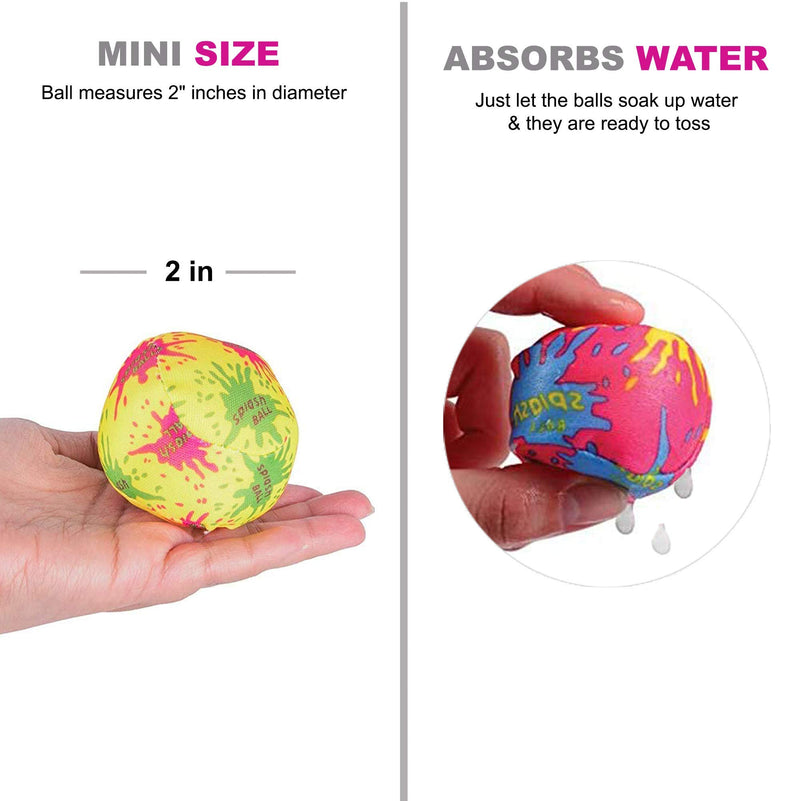 [AUSTRALIA] - 4E's Novelty 24 Splash Water Balls Bombs - for Pool Water Bomb Toys - Soaker Balls - Summer Pool Beach Party Favor for Kids | Mini 2 Inch 