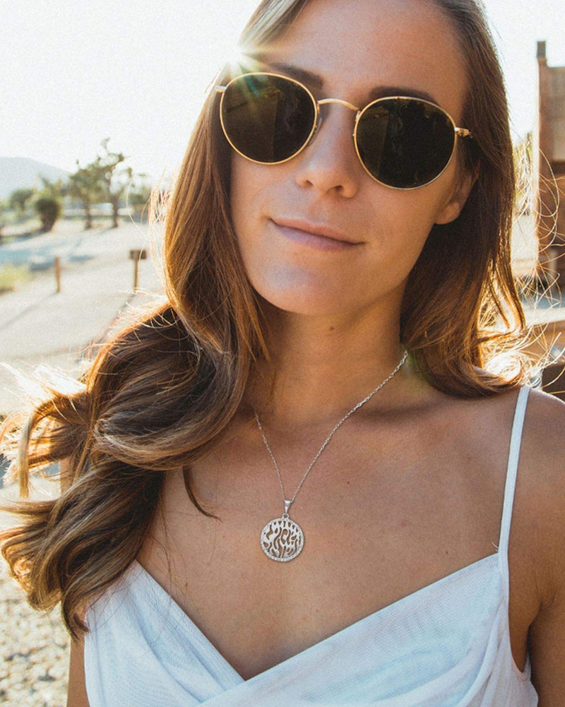 Shema Israel Hebrew Prayer Blessing Necklace for Women in Sterling Silver - BeesActive Australia