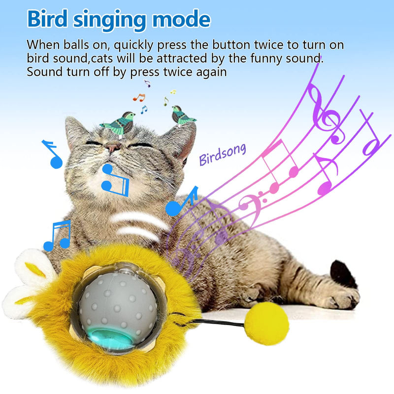 Sofolor Smart Interactive Cat Toys - Automatic Cat Toys for Indoor Cats, USB Rechargeable Cat Ball Toys with LED Lights, Electric Cat Mice Toys, Auto On/Off - BeesActive Australia
