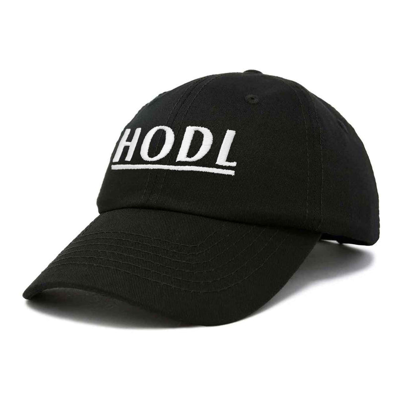 DALIX Cryptocurrency Hats HODL Dad Caps Blockchain Ethereum Bitcoin Litecoin Black - BeesActive Australia