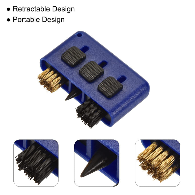 MECCANIXITY Golf Club Brush 3 in 1 Portable Retractable Dust Groove Cleaner Blue - BeesActive Australia