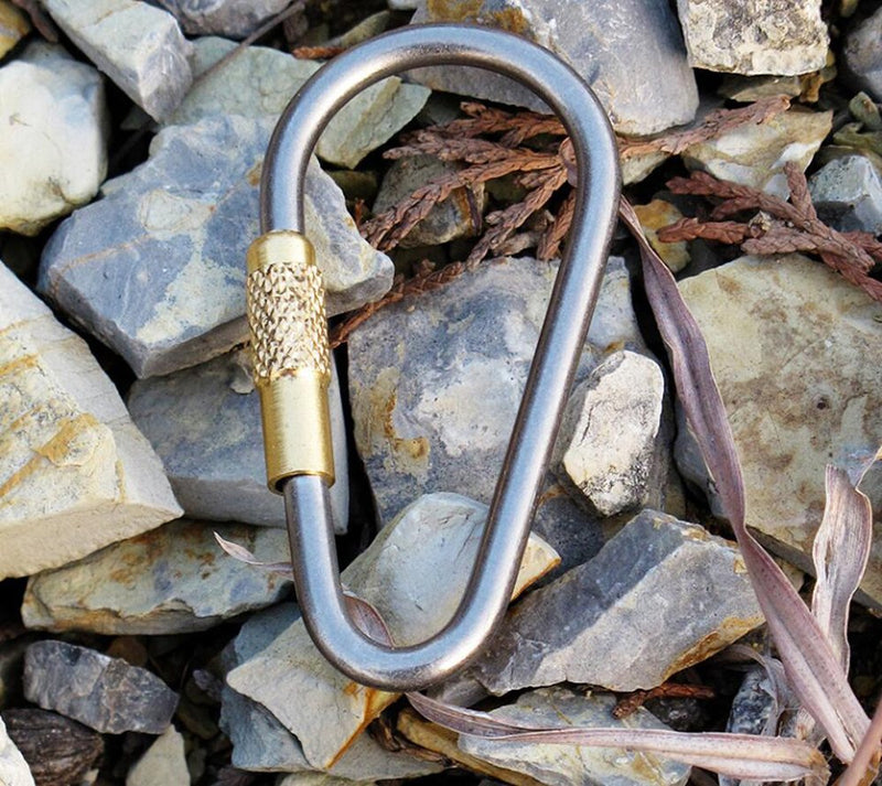 EKLOEN 5pcs MINI Titanium Locking Carabiner, Perfect D-ring for Outdoor and Indoor Use - BeesActive Australia