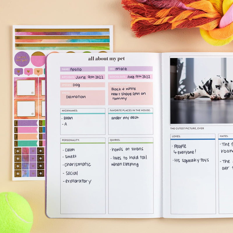 Pet Care Petite Planner. Featuring All About my Pet Section, Important Dates, Medical Info, Vet Visits, Vaccination and Medication Logs, Stickers and More! Portable Petite Planner by Erin Condren - BeesActive Australia