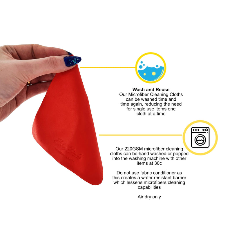 8* Ed Hicks Premium Microfibre Glasses Cleaning Cloths also for Phone Screens, Lenses � Ultra Effective, Chemical Free Cleaning � Super Soft � Reusable � Easy to find Colours � Storage Pouch Medium (12 x 12cm) Multi-Colour (8 Pack) - BeesActive Australia