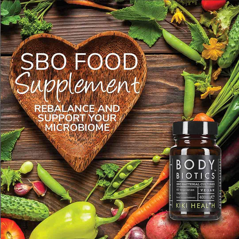 KIKI HEALTH Body Biotics Soil Based Organisms Supplement, SBO Bacterial Cultures, 60 Vegan Capsules, 1 pack Unflavoured 60 Count (Pack of 1) - BeesActive Australia