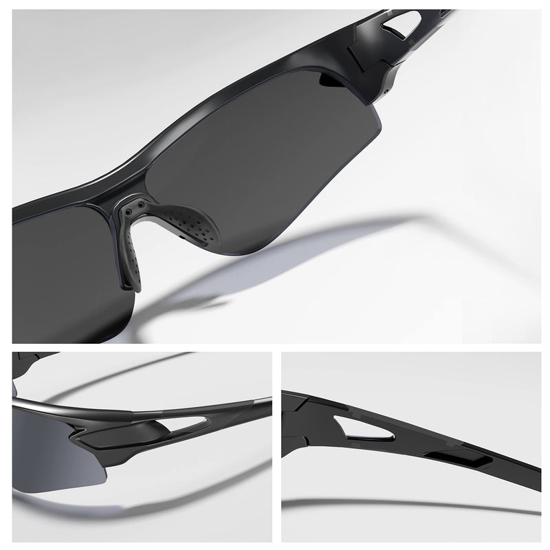 GIESSEN TAC Polarized Sports Sunglasses - UV400 Lens - for Men Women Youth - Baseball Fishing Cycling Running Golf Motorcycle Night Vision - BeesActive Australia