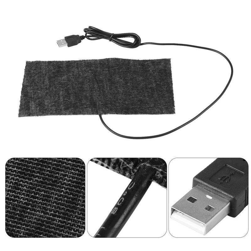 Heating Pad 5V USB Electric Cloth Heater Pad Heating Element for Clothes Seat Pet Warmer 35℃-45℃, 7.87 x 3.94inch Black - BeesActive Australia