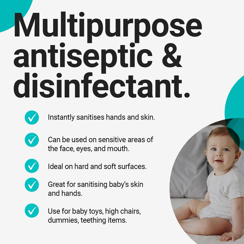 NatraSan Antiseptic Spray (250 ml) – Hypochlorous Medical-Grade Skin and Surface Sanitiser, Disinfectant – Alcohol-Free, for Hands, Skin, Tattoo & Piercings, Surfaces, Baby Items & More 250 ml (Pack of 1) - BeesActive Australia