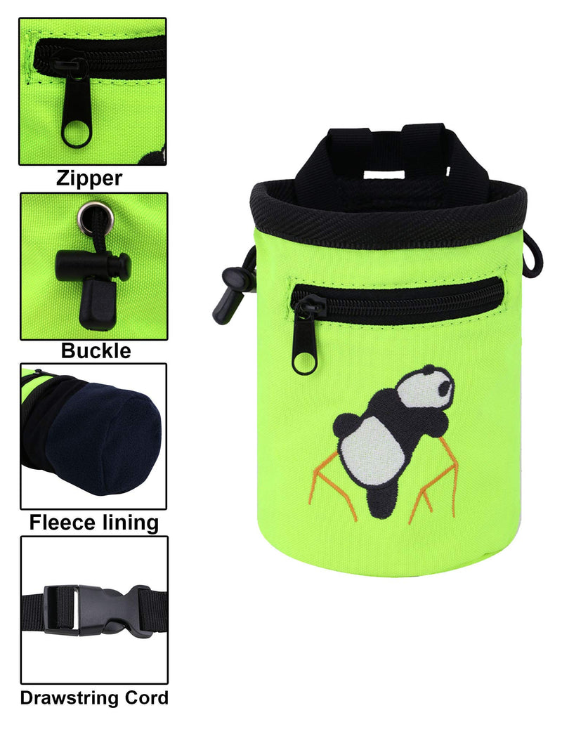 AMC Rock Climbing Panda Design Chalk Bag with Adjustable Belt 7184_Fluorescent - BeesActive Australia