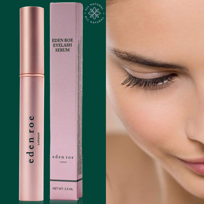 Eden Roe Eyelash Growth Serum and Eyebrow Enhancing Formula for Fuller & Longer looking Lashes and Brows, Natural Eyelash Enhancer 3.5ml - BeesActive Australia