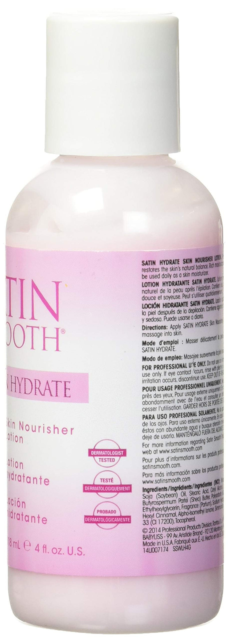 Satin Hydrate Skin Nourisher Lotion, Post Waxing Treatment, Daily Moisturizer 4 oz - BeesActive Australia