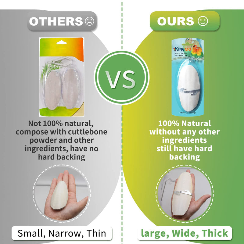 Jmxu's 5"-5.5" Bird Cuttlebone for Parakeets, Cuddle Bone with Metal Holder, Chewing Cuttlefish Bone for Sharp Beaks, Natural Birds Calcium Suitable for Parrots Cockatiels Budgie 6 pack-5"-5.5" each - BeesActive Australia