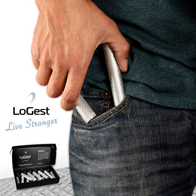 Logest Metal Hand Grip Strengthener 100LB-350LB No Slip Heavy-Duty Grip Strengthener with Gift Box, Great Wrist & Forearm Hand Exerciser, Home Gym, Hand Gripper Grip Strength Trainer Silver - 100LB - BeesActive Australia