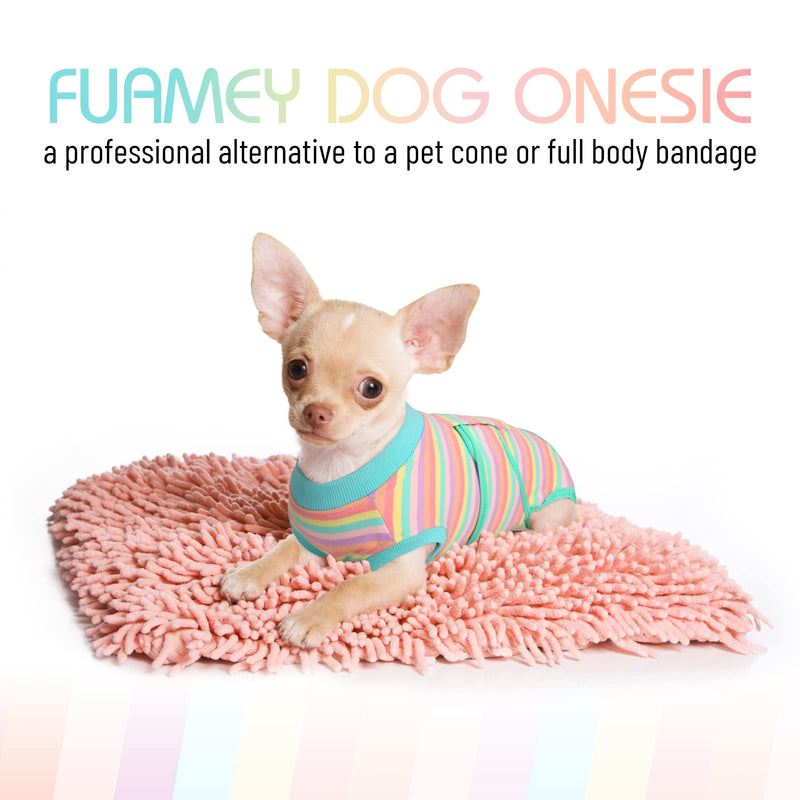 FUAMEY Recovery Suit for Dogs Cats After Surgery,Soft Breathable Pet Bodysuit E-Collar & Cone Alternative Surgical Suit Puppy Wear, Anti Licking Wounds Doggie Onesie for Small Medium and Large Pets XL colorful - BeesActive Australia