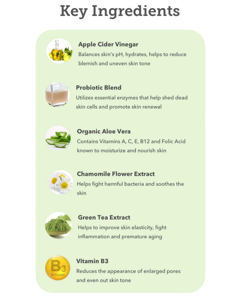 AppleBiotic Apple Cider Vinegar Face Cream ,Hydrating, Redness Relief Face Moisturizer Lotion For Dry, Oily, Sensitive Skin, Natural Green Tea, Chamomile, Raw ACV Anti-Aging Probiotic Skincare - BeesActive Australia