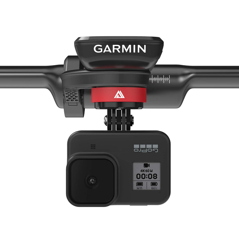 KOM Cycling CM06 Quick Release GoPro Computer Mount for Wahoo and Garmin Bike Computers (Bike Mount Compatible with Edge 1030, Elemnt Roam and others) 1030 Bike Mount compatible with GoPro Accessories Black Combo Kit (Includes GoPro Adapter) - BeesActive Australia