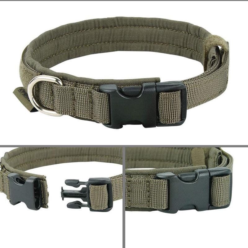 EXCELLENT ELITE SPANKER Puppy Dog Collar Nylon Adjustable Dog Collar for Small Dogs Pet Soft Padded Dog Collar Ranger Green XS Size-Adjustable(10.6"-15") - BeesActive Australia