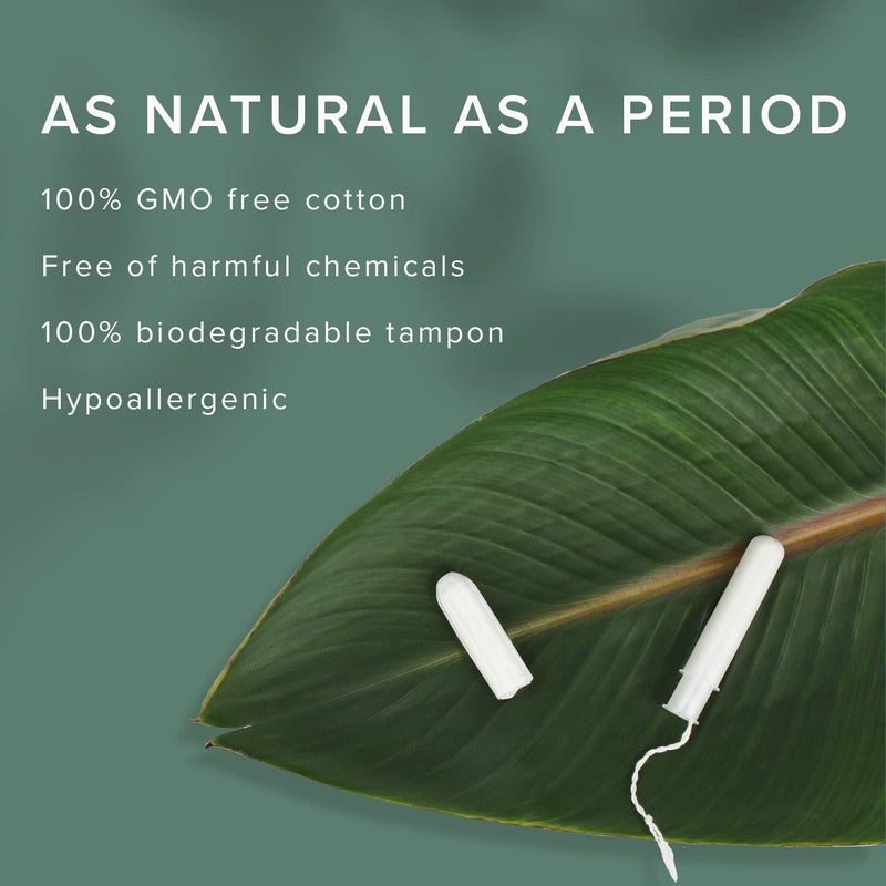 Veeda 100% Natural Cotton Compact BPA-Free Applicator Tampons Chlorine, Toxin and Pesticide Free, Super, 16 Count - BeesActive Australia