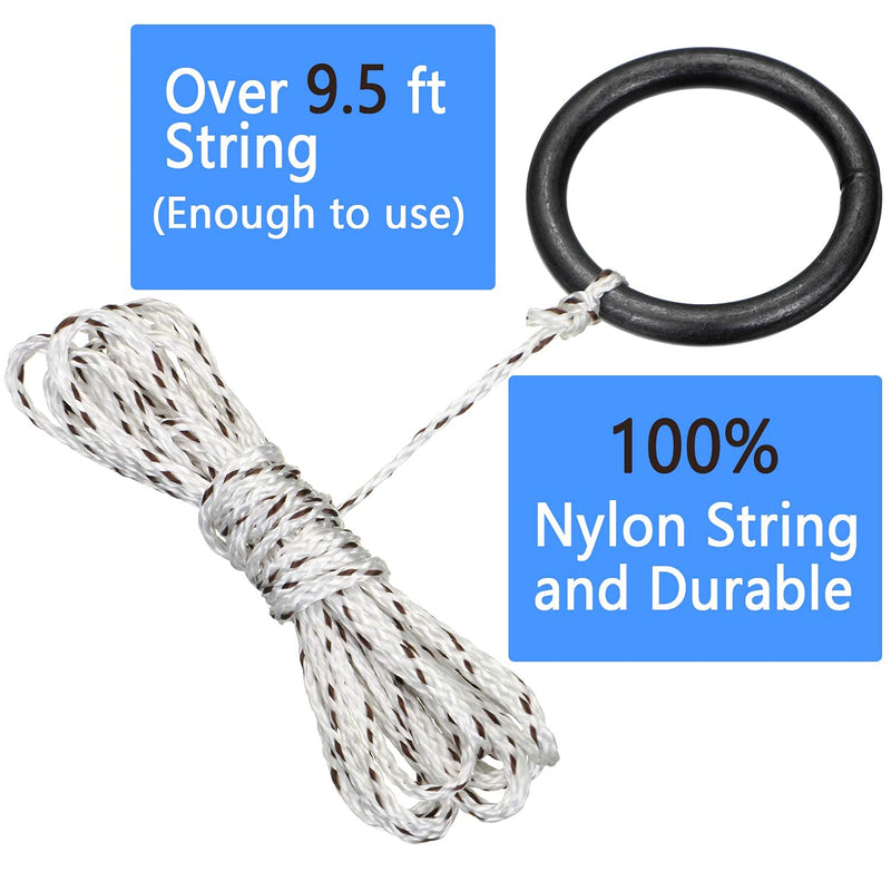 WHQXFDZ 2 Set Hook and Ring Swing Game Hardware Set,Include Nylon String,Mounting Screws,Ring and Iron Hook for DIY Indoor or Outdoor Family Fun - BeesActive Australia