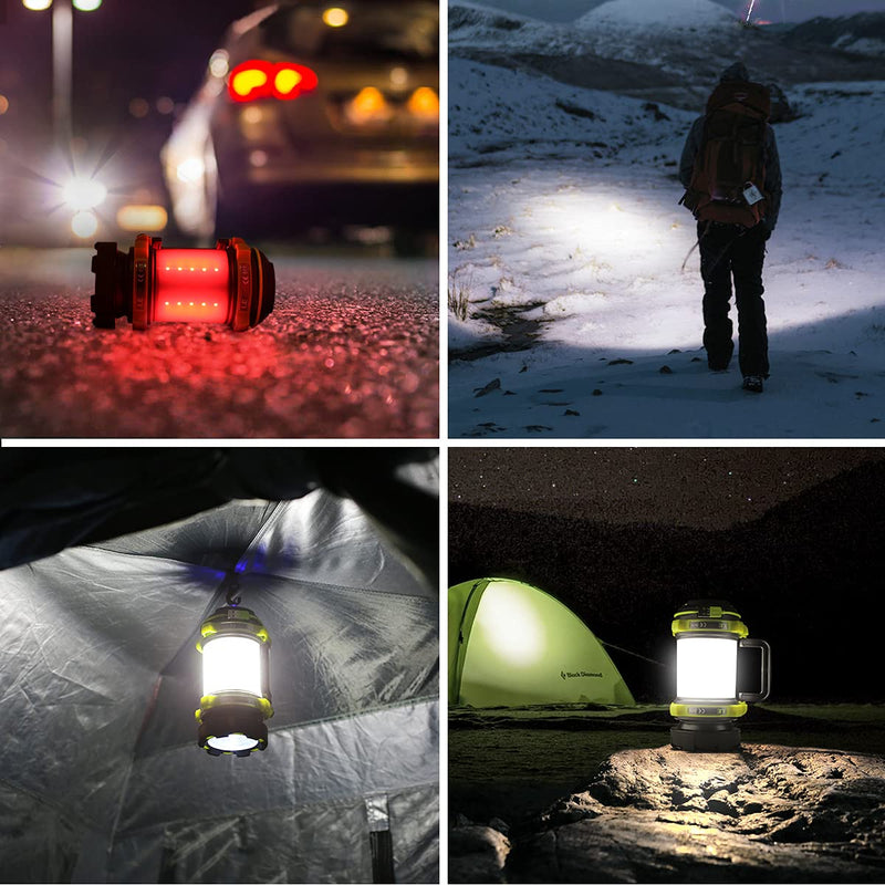 LE LED Camping Lantern Rechargeable, Brightest Flashlight with 500LM, 6 Light Modes, 2600mAh Power Bank, IPX4 Waterproof, Perfect for Hurricane Emergency, Outdoor, Hiking and Home, USB Cable Included - BeesActive Australia