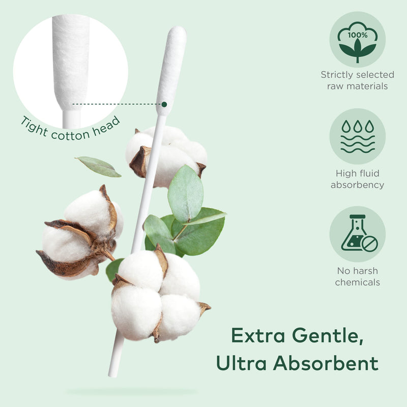 ARCA PET Cotton Swabs for Dogs Cats and Small Pets - Ear Cleaner Swabs with Long Plastic Handle - Ear Cleaning Supply for Puppies and Pets - Multipurpose Cotton Sticks for Pets Craft Makeup 100 Buds - BeesActive Australia